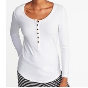 Old Navy Ribber Long Sleeve Henley | Med NWT